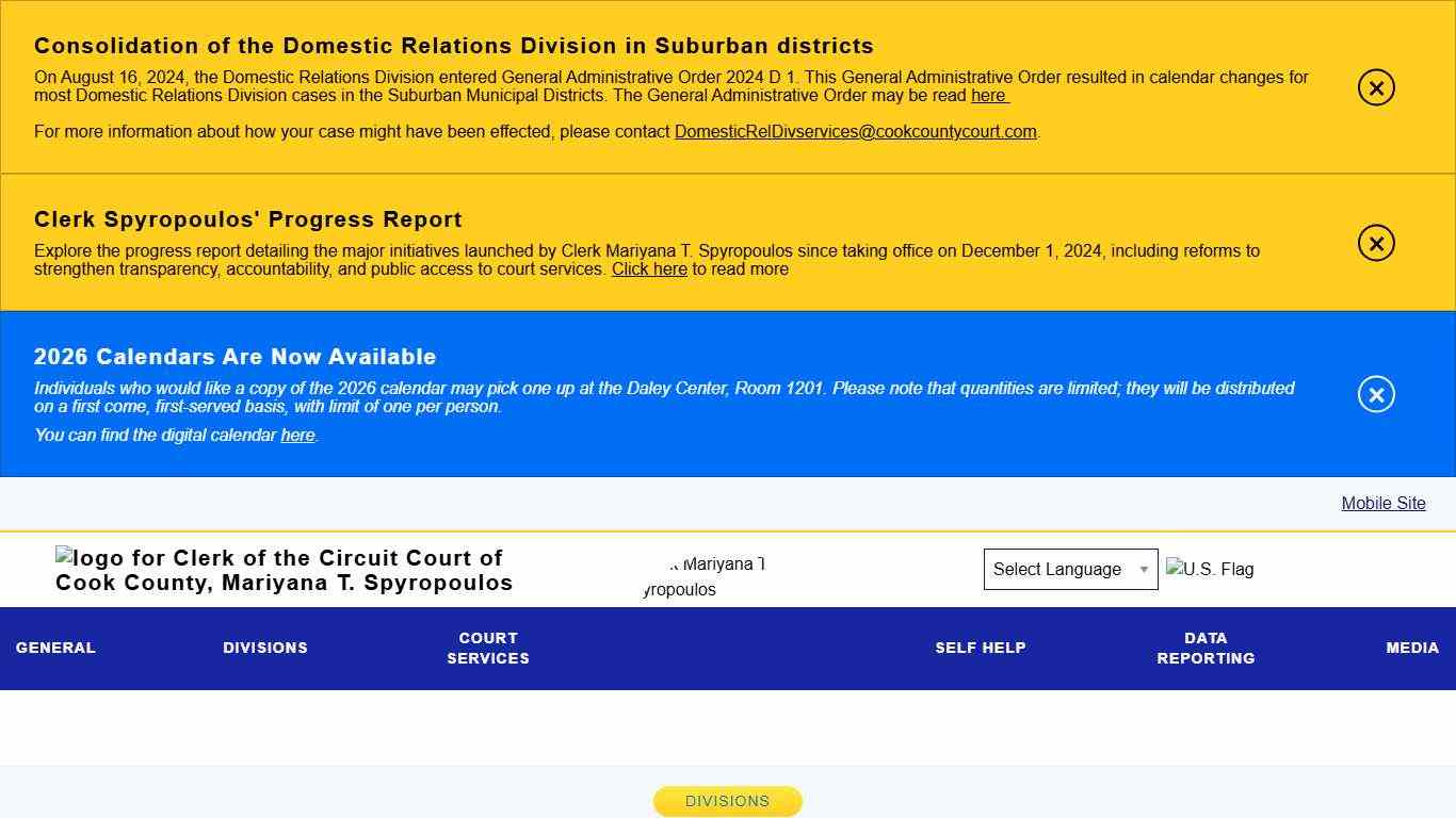 Domestic Relations Division Clerk of the Circuit Court of Cook County